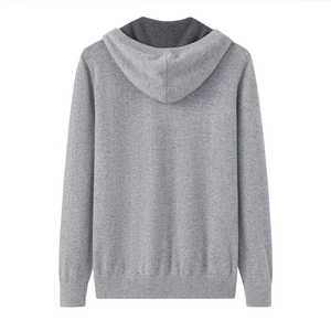 Sweat à capuche zippé léger personnalisé pour homme, 100 % coton, brodé, respirant, impression numérique écologique pour la saison hivernale - Product Image 4