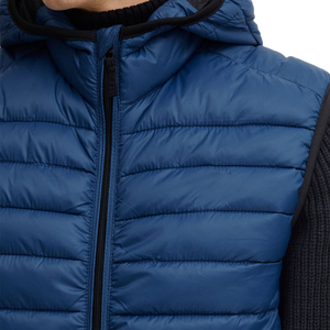 Men's Winter warm Vest Lightweight Sleeveless outdoor <b>Jacket</b> Fleece <b>Lined</b> Quilted Puffer Vests with Removable Hood - Product Image 5