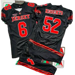 Maillot de football américain brodé de grande taille Pantalon de sublimation extensible et respirant Fabriqué au Pakistan Photos réelles Bonne qualité - Product Image 1