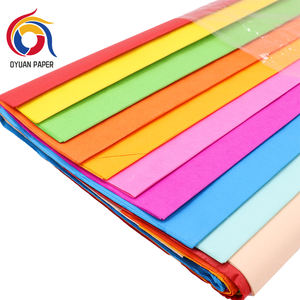 Papel de arte hecho a mano de color Papel tisú de un solo lado Rojo Rosa Azul Verde Amarillo para embalaje de regalo - Product Image 2