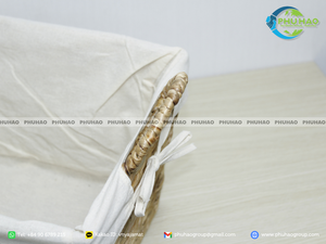 Cesta de Almacenamiento Artesanal de Jacinto de Agua, Cesto para Ropa Sucia de Gran Capacidad, Decoración para el Hogar de Vietnam - Product Image 2