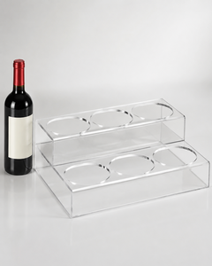 Bar Shopping Mall Supermarket Home Display Storage Transparent Acrylic Floor <b>Standing</b> Environmentally Friendly <b>Wine</b> <b>Rack</b> - Product Image 1