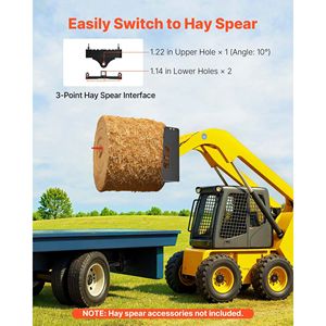 Telaio per pallet da 4000 libbre per skid steer, attacco forche pallet da 45 pollici, ricevitore attacco rapido da 2 pollici - Product Image 4