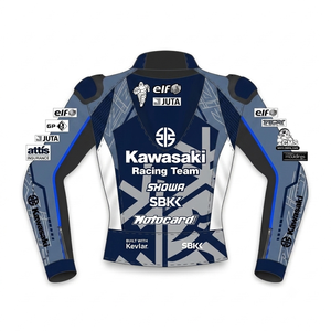 Alex Lowes Best Sport Bike Rawasaki Cowhide/Kangaroo Made To Measure Perforated Track Leather <b>Racing</b> <b>Jacket</b>/Chaqueta - Product Image 2