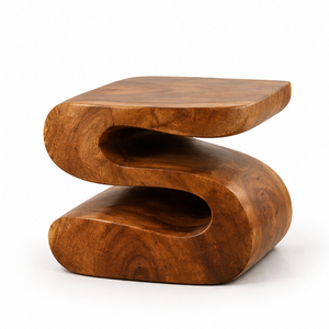 Solid Wood <b>Side</b> <b>Table</b> Sculptural End <b>Table</b> Decorative Accent <b>Table</b> for Living Room Bedroom Sofa Corner - Product Image 1