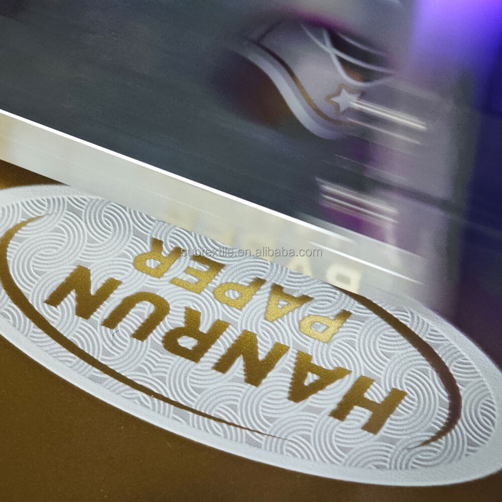 UV Label Film Gold Silver Metallic Finish for Premium Custom Labels in Fashion and Branding