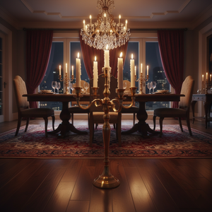 Centros de mesa modernos para boda, 5 brazos, candelabros decorativos de Metal dorado de alta calidad, candelabro hecho a mano, candelabro - Product Image 4