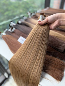 Venta caliente 24 pulgadas Super doble dibujado crudo bebé extensiones de cabello Color claro solo donante recto alta calidad vietnamita a granel - Product Image 4