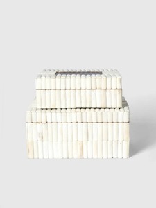 Handcrafted Bone Inlay Decorative <b>Storage</b> Box Set Textured Mosaic Pattern Jewelry Organizer Keepsake Box for Home Decor And Gift - Product Image 5