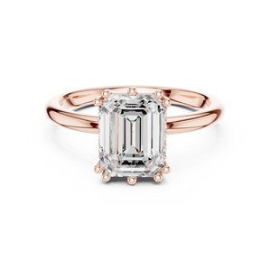 Boucles d'oreilles élégantes pour femmes en or massif 14 carats avec diamants de laboratoire taille ronde - Product Image 4
