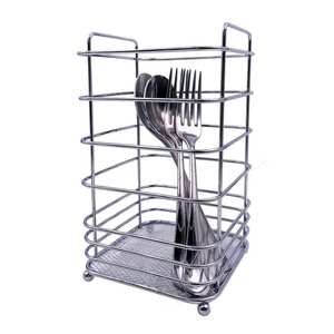 Conteneur de rangement compact pour couverts en métal, conçu pour garder les ustensiles de cuisine bien organisés et faciles d'accès à tout moment - Product Image 6