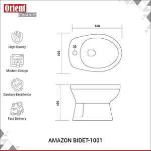 จำหน่ายสุขภัณฑ์เซรามิกสีขาวดีไซน์ทันสมัยคุณภาพพรีเมียมสำหรับบ้านและวิลล่าจากโรงงานโดยตรง - Product Image 3