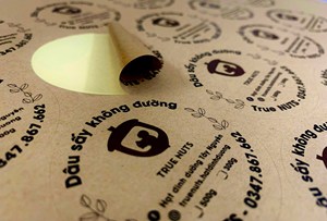 Eco-friendly <b>Transparent</b> Waterproof Strong Adhesive Food <b>Label</b> Custom Logo Decal Material-OEM Vietnam Manufacturer Supplier - Product Image 2