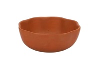 Bol en faïence rustique avec poignées Ustensile en argile naturelle pour cuisines écologiques et repas authentiques