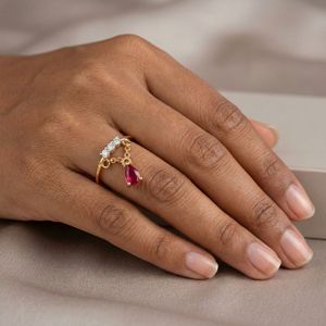 Anillo de Oro Rosa con Diamante Natural Redondo Brillante de Lujo de 0.07 Quilates HI VS SI - Product Image 1