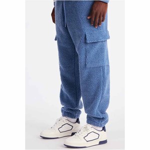 OEM <b>Men</b> Plush Sherpa Cargo <b>Trousers</b> Relaxed Fit <b>Winter</b> Fleece Jogger <b>Men's</b> Pants & <b>Trousers</b> Supplier - Product Image 2