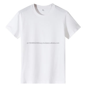 Camiseta Blanca de Algodón de Alta Calidad Personalizada para Hombre, Camiseta Lisa Negra al por Mayor, Camiseta de Algodón y Poliéster de Talla Grande - Product Image 5