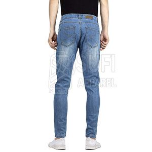 Jean homme coupe droite décontractée, tissu facile d'entretien, jean classique pour toutes les occasions - Product Image 2