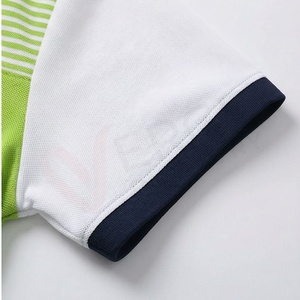 Men's Green <b>White</b> Striped Zipper <b>Polo</b> Shirt Short Sleeve Knitted Quick Dry <b>Golf</b> Style Regular Fit - Product Image 6