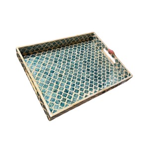 Bandeja de Servir de Lujo con Incrustaciones de Madreperla Hecha a Mano, Bandeja Decorativa para el Hogar, Hotel, Restaurante, para Servir y como Regalo - Product Image 3