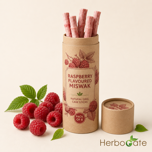Miswak con Sabor a Frambuesa, Barra Dental Herbal con Sabor Natural para una Limpieza Dental Suave, Encías Saludables, Aliento Fresco y Más - Product Image 4