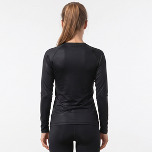 Wholesale Printed <b>Yoga</b> <b>T</b>-<b>Shirt</b> Women Long Sleeve Slim Fit Gym Fitness Tee Ladies Quick Dry Cotton Polyester <b>Yoga</b> Top - Product Image 3