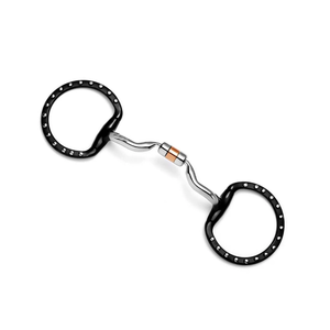 Mors d'équitation Eggbutt doré à bas prix, respirant, avec logo personnalisé, en maille extensible et anneaux en cuivre - Product Image 4