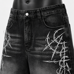 Pantalones Cortos Ecológicos de Alta Calidad para Hombre, Negros, Personalizados, con Dobladillo sin Rematar, Venta al Por Mayor - Product Image 6