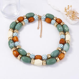 Collar de Resina con Cuentas de Diseño Javed Handicrafts, Forma Geométrica Vintage para Unisex, Ideal para Fiestas y Uso Diario, Regalo - Product Image 5