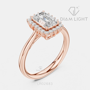 Bague de fiançailles en or blanc 14 carats avec diamant de laboratoire de 1,04 carat, coupe radiante, bague de mariée, certifiée IGI, bijoux fins, cadeau pour femme - Product Image 4