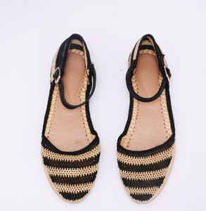 Sandales en raphia faites à la main : mules bohèmes à semelle en cuir - Product Image 2