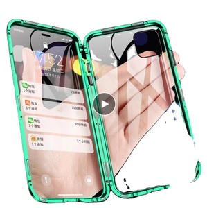 <span class=keywords><strong>Coque</strong></span> de protection en métal transparent double face pour iPhone 11 Pro <span class=keywords><strong>Coque</strong></span> magnétique Full Body 14 15 Pro Max - Product Image 6