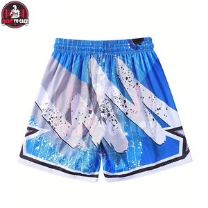 Shorts de basketball sportifs tendance, en tissu mesh léger et respirant avec imprimé géométrique – Nouvelle collection du meilleur fournisseur - Product Image 2