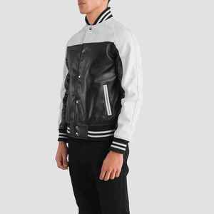 High Quality Men's High Street Chenille Embroidery <b>Leather</b> <b>Jacket</b> Eco Friendly Breathable Customized Design <b>Winter</b> <b>Jacket</b> - Product Image 3