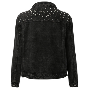 Best Selling Breathable and Comfortable Jeans <b>Jackets</b> / Fashion High Quality Washed Vintage Men's Denim <b>Rhinestone</b> <b>Jacket</b> - Product Image 2