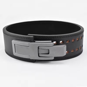 Ceinture de musculation en cuir réglable avec boucle de maintien pour l'entraînement en force, ceinture de gym unisexe - Product Image 1