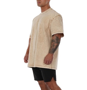 T-shirt Homme Personnalisé en Gros, Délavé à l'Acide, Imprimé sur le Devant, Coupe Ample Oversize, Style Urbain, Grandes Tailles - Product Image 6