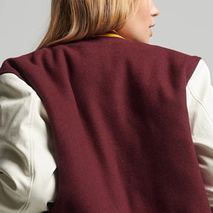 New Winter Hot Selling Stylish Women's Oversized Crop Varsity Jacket Long Sleeve Short Length Trending Street Wear for Winter - Product Image 4