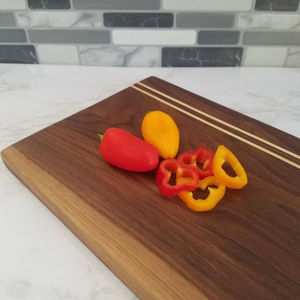 Planche à découper rectangulaire classique en noyer - Facile à nettoyer, non toxique, passe au lave-vaisselle - Product Image 1