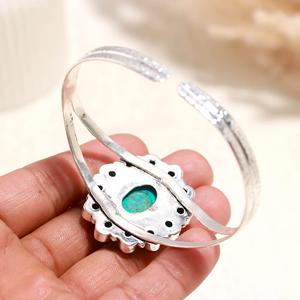 925 Sterling <b>Silver</b> turquoise Gemstone <b>Bracelet</b> <b>Bangle</b> for Women High Top Quality <b>Silver</b> <b>Bangle</b> Designer Jewelry - Product Image 4