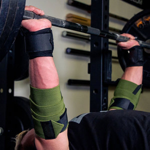 Customizable Neoprene Power Lifting Bodybuilding <b>Arm</b> Wrap Brace Strap Elastic Elbow <b>Sleeves</b> Bandage <b>Compression</b> Support Non-Slip - Product Image 3