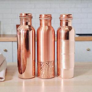 Bouteille en cuivre authentique, article de luxe, bouteille haut de gamme pour la cuisine, produit éco-responsable, bouteille pour la santé holistique, fitness - Product Image 4