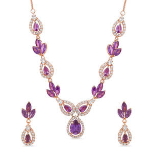 Conjunto de Collar con Colgante Minimalista de Plata de Ley 925 Chapado en Oro Rosa con Pétalos de Rosa, Super Septiembre, para Mujer, San Valentín - Product Image 2