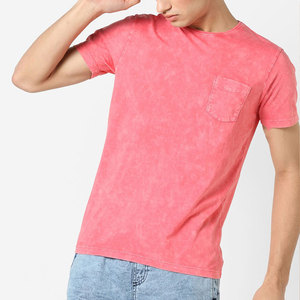 T-shirt Homme Ample en Coton 100% Écologique de Haute Qualité, Délavé à l'Acide, Couleur Unie, Tendance, Anti-Boulochage, Prix Bas, Idéal pour Tenues Formelles - Product Image 3