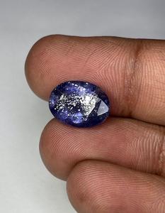 Iolite naturelle facettée, pierre de soleil, iolite bleue pour la fabrication de bijoux. - Product Image 1