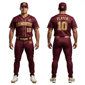 Uniforme de Béisbol Sublimado con Degradado de Mármol Blanco y Azul Premium, Kit Completo Profesional con Camiseta, Pantalones y Gorra - Product Image 2