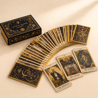 Cartes de tarot personnalisées en gros avec impression en espagnol et guide, estampage à chaud, jeu de cartes d'affirmation Oracle, jeu de tarot