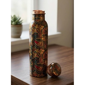 Botella de agua de cobre de grado alimenticio con tapa a prueba de fugas para beber agua de forma segura en la oficina, la escuela y actividades de fitness. - Product Image 3