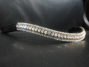 Bande de sourcils élégante pour cheval Produit en cuir indien véritable avec accessoires Fournitures de cheval de qualité supérieure. - Product Image 2