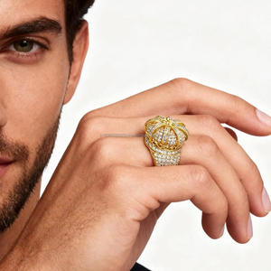 Moissanite Diamond Crown <b>Ring</b> Hip Hop Style Luxury <b>Wedding</b> Anniversary <b>Ring</b> for <b>Men</b> Iced Out VVS 925 Sterling <b>Silver</b> Jewelry - Product Image 3